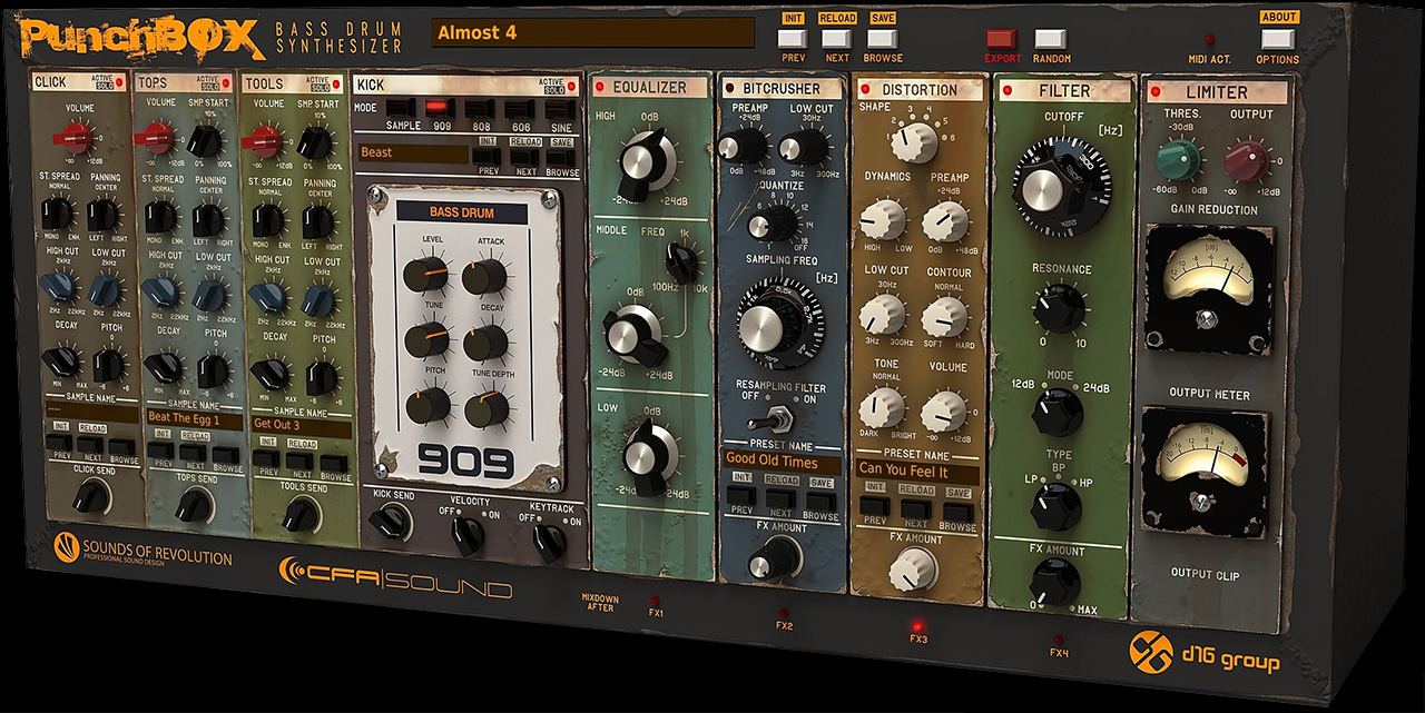 PunchBox Bassdrum Synthesizer by D16 Audio Group