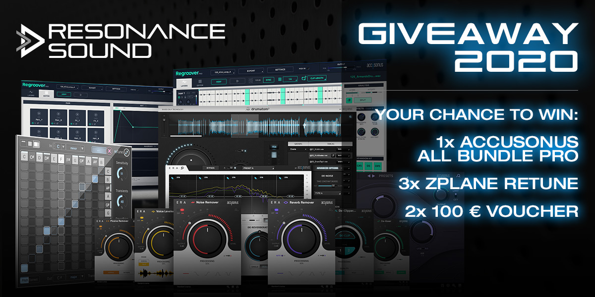 Giveaway 2020 - Win Accusonus All Bundle, zplane reTune and more software plugin giveaway