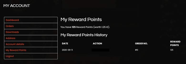 Reward Points explained Step 1