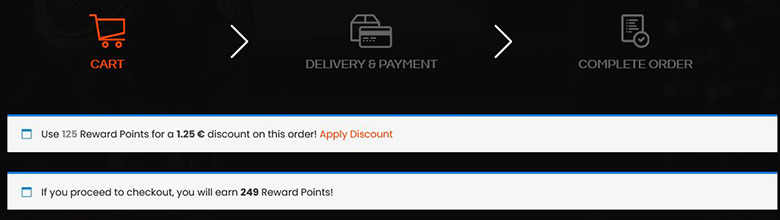 Reward Points explained Step 3