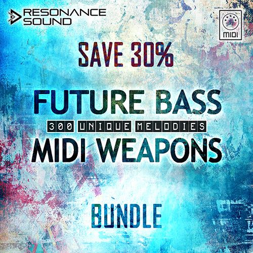 bundle of chord and lead midi melodies for future bass and trap