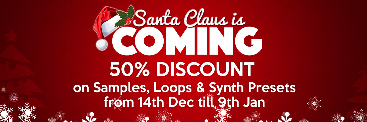 XMAS Sale 2022- 50% Discount! sales on synthesizer presets and samples