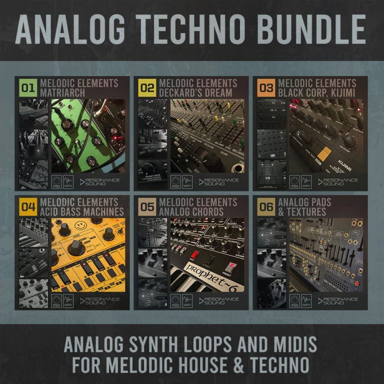 Analog Techno Bundle - over 600 analog Synth Loops - Resonance Sound