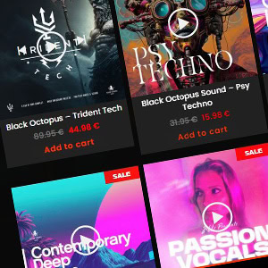 Black Friday Deals - Black Octopus Sound discounts on vocal samples and loop packs